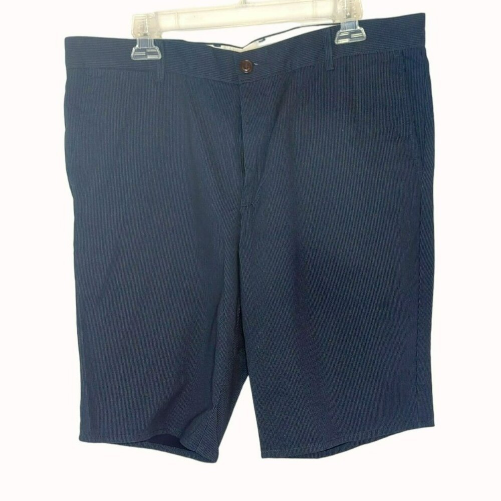 Dockers Mens Chino Blue Shorts Size 36 100% Cotton Flat Front Casual